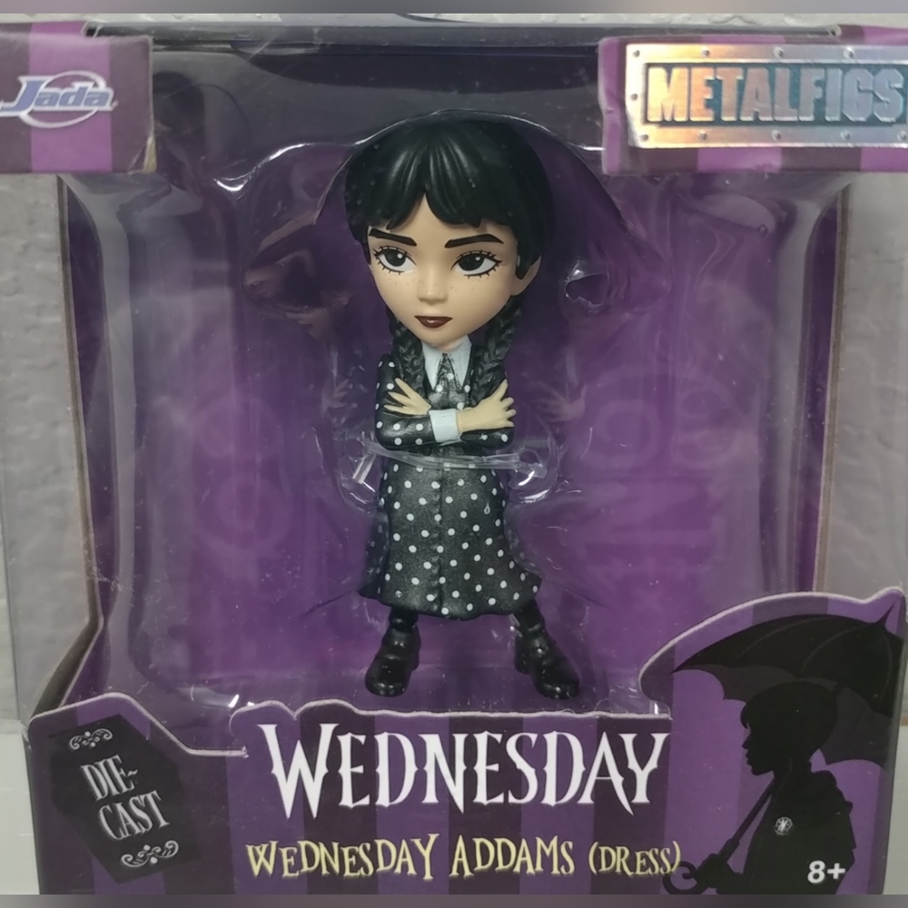 Wednesday Addams Die-Cast Mini Figure Dress Metalfigs Jada NEW Collectible